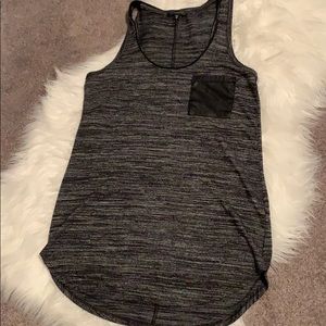 Heather Grey Racedback w/Vegan Leather Pocket